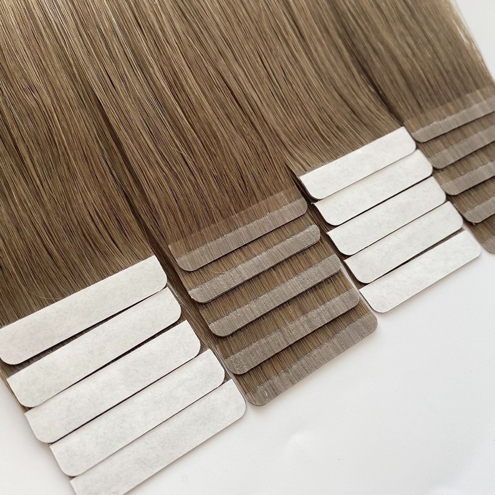Haiyi factory Russian Virgin Cuticle Double Drawn Injected Tape Human Hair Seamless Invisible Tape in Human Hair Extension