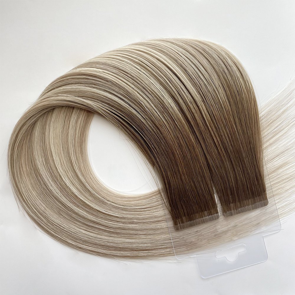 Haiyi factory Russian Virgin Cuticle Double Drawn Injected Tape Human Hair Seamless Invisible Tape in Human Hair Extension