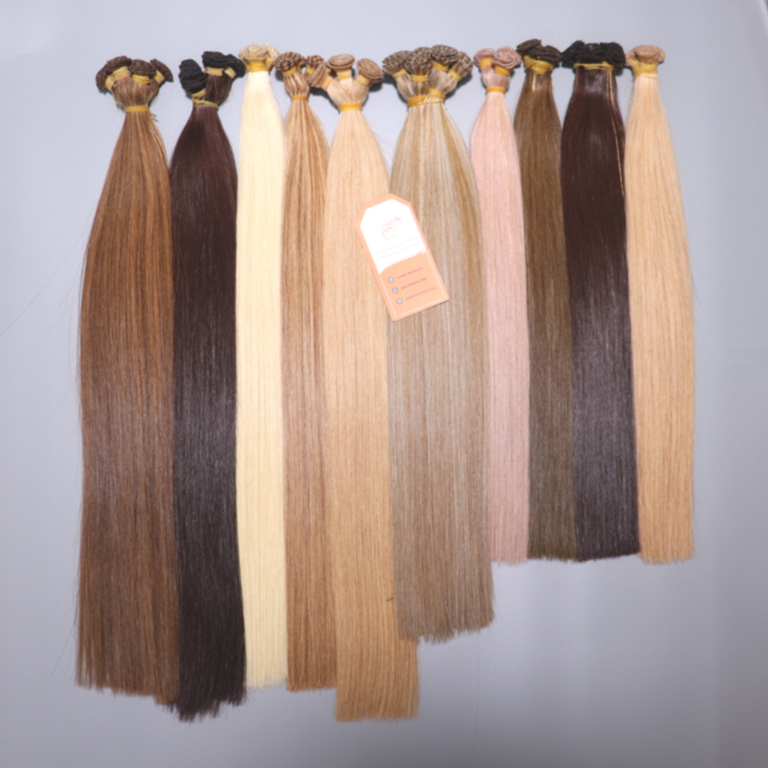 Unprocessed Virgin Human Hair Wholesale High Quality Hand Tied Weft Straight Hair Available Remy Human Hair Extensions