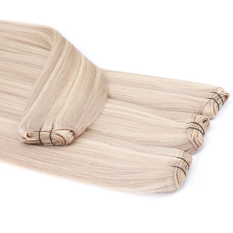 Private Label Russian Cuticle Intact New Generation Volume Weft, Scandinavian Blonde Human Hair Extension Weft