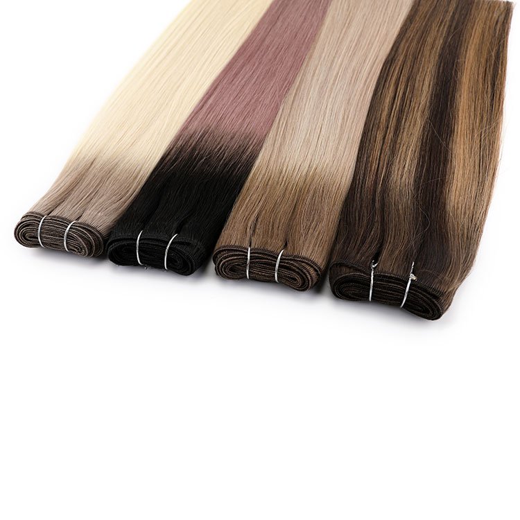 Private Label Russian Cuticle Intact New Generation Volume Weft, Scandinavian Blonde Human Hair Extension Weft