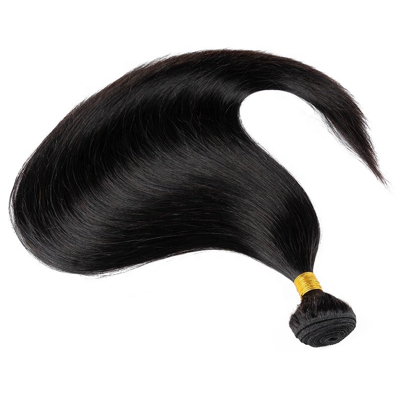 Wholesale hair factory 100gram 8 to 18inches raw virgin super double drawn natural black straight wave human hair extension