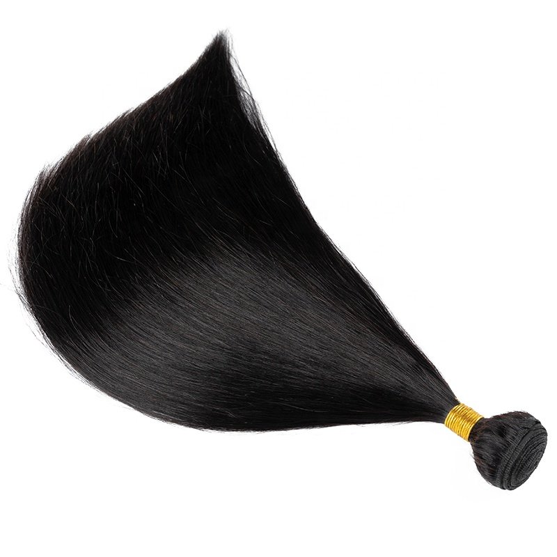 Wholesale hair factory 100gram 8 to 18inches raw virgin super double drawn natural black straight wave human hair extension