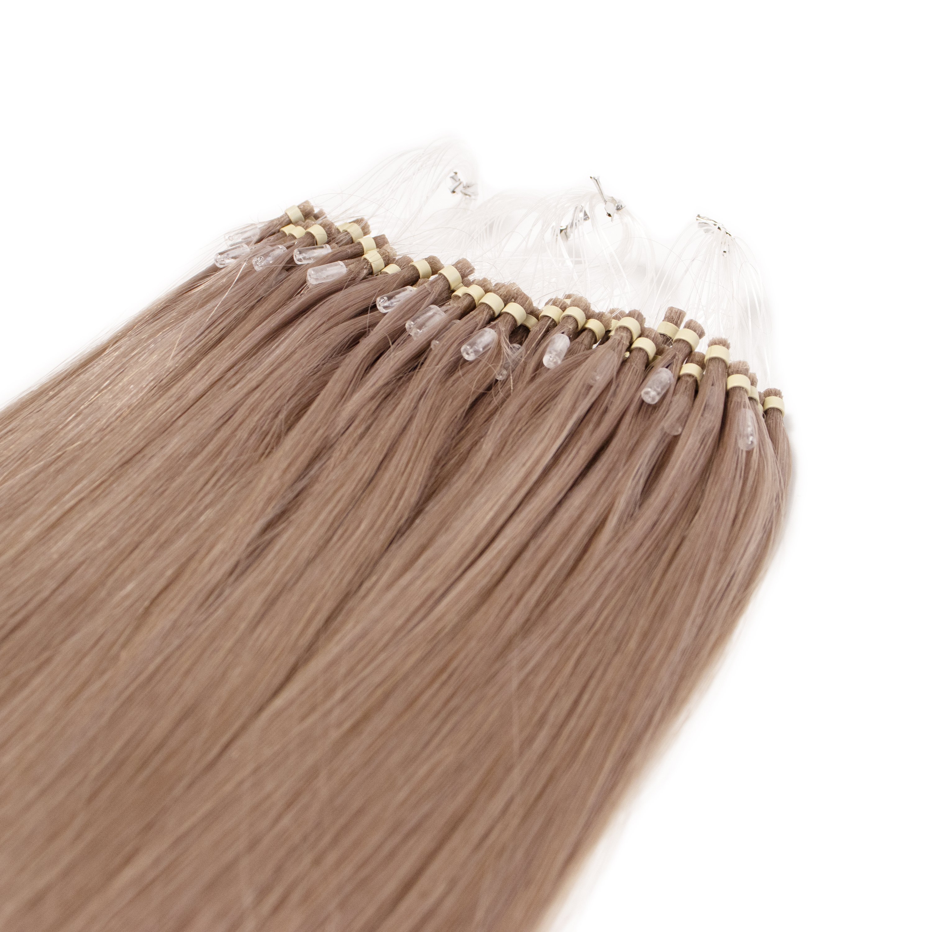 Double Drawn Full Cuticle Silicone Micro Nano Ring Beads Keratin Human Hair Extensions Micro Ring Nano Ring Hair Extensions