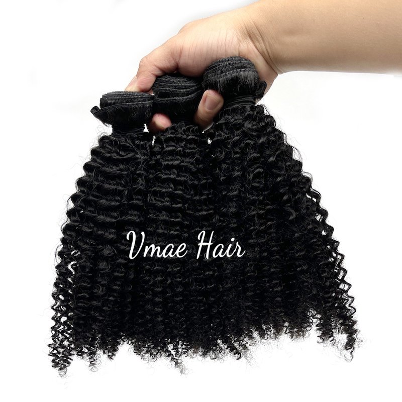 VMAE Cambodian Remy Wholesale Unprocessed Deep Water Wave Afro Curly Raw Hair Weft Bundles Human Hair Extensions