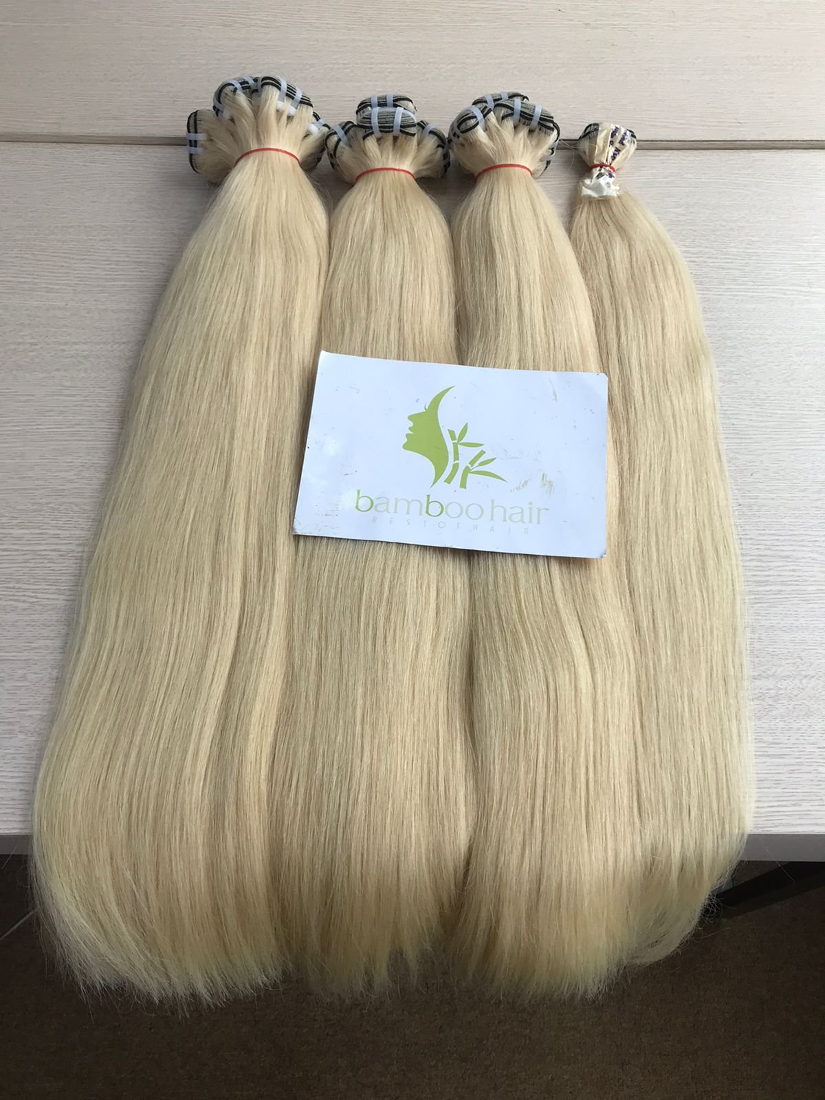 Weft Hair Genius Weft Vietnamese virgin hair unprocessed double drawn double blond straight human hair extensions