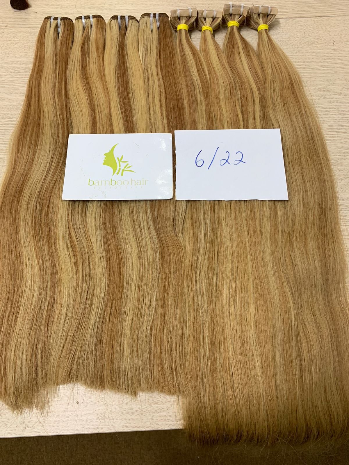 Weft Hair Genius Weft Vietnamese virgin hair unprocessed double drawn double blond straight human hair extensions