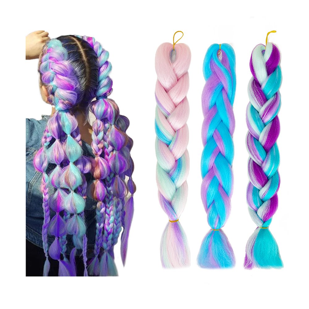 Shinein 32 inch 165g Box Jumbo Braiding Hair Vendors Crochet Hair Braids Extension Synthetic Ombre Colored Jumbo Braid