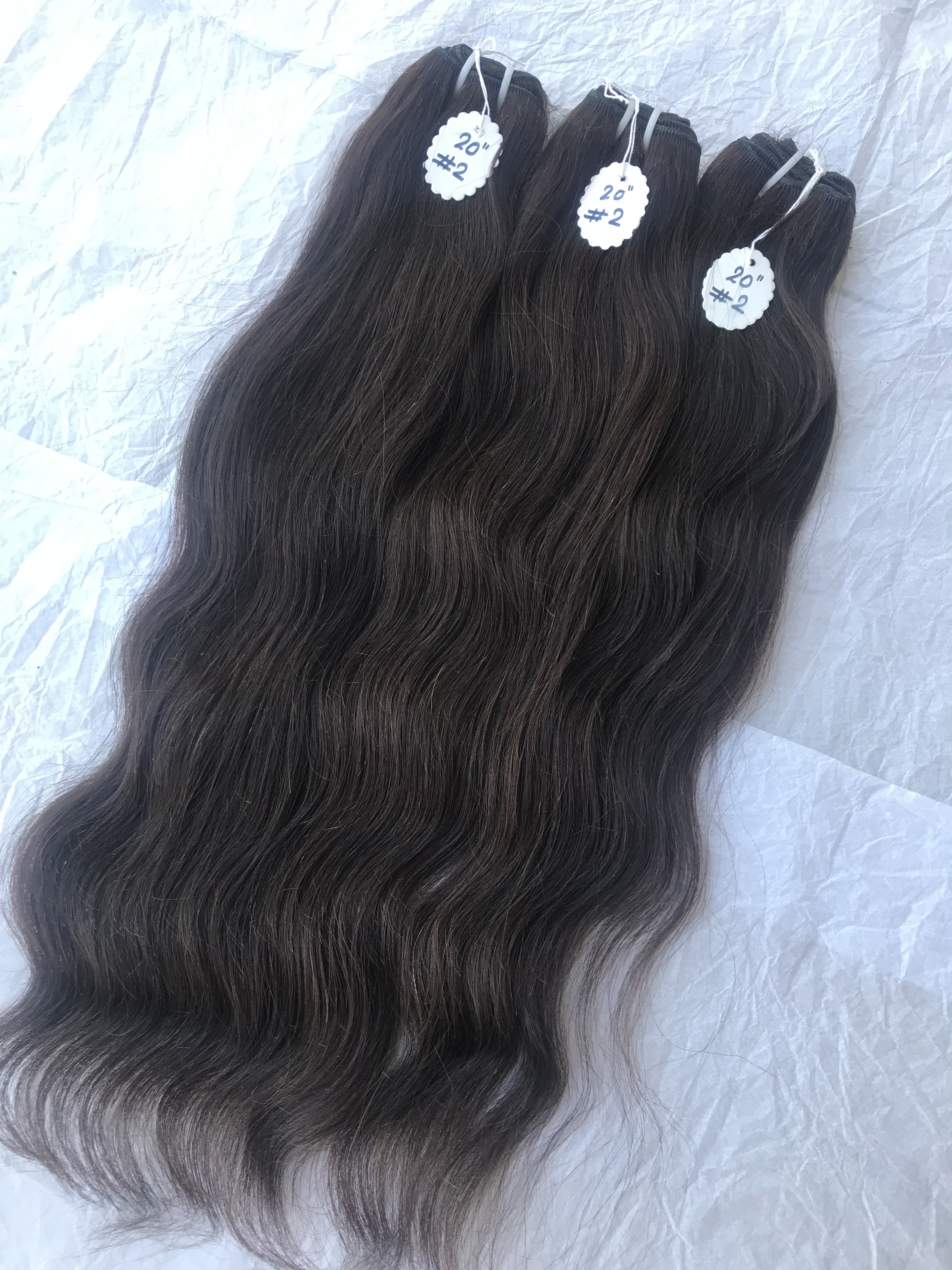 Raw Mink Brazilian Extension Human Colour No #2 Wavy Good Density Top Quality Virgin Women Hair And Bundles Human Hair Extension