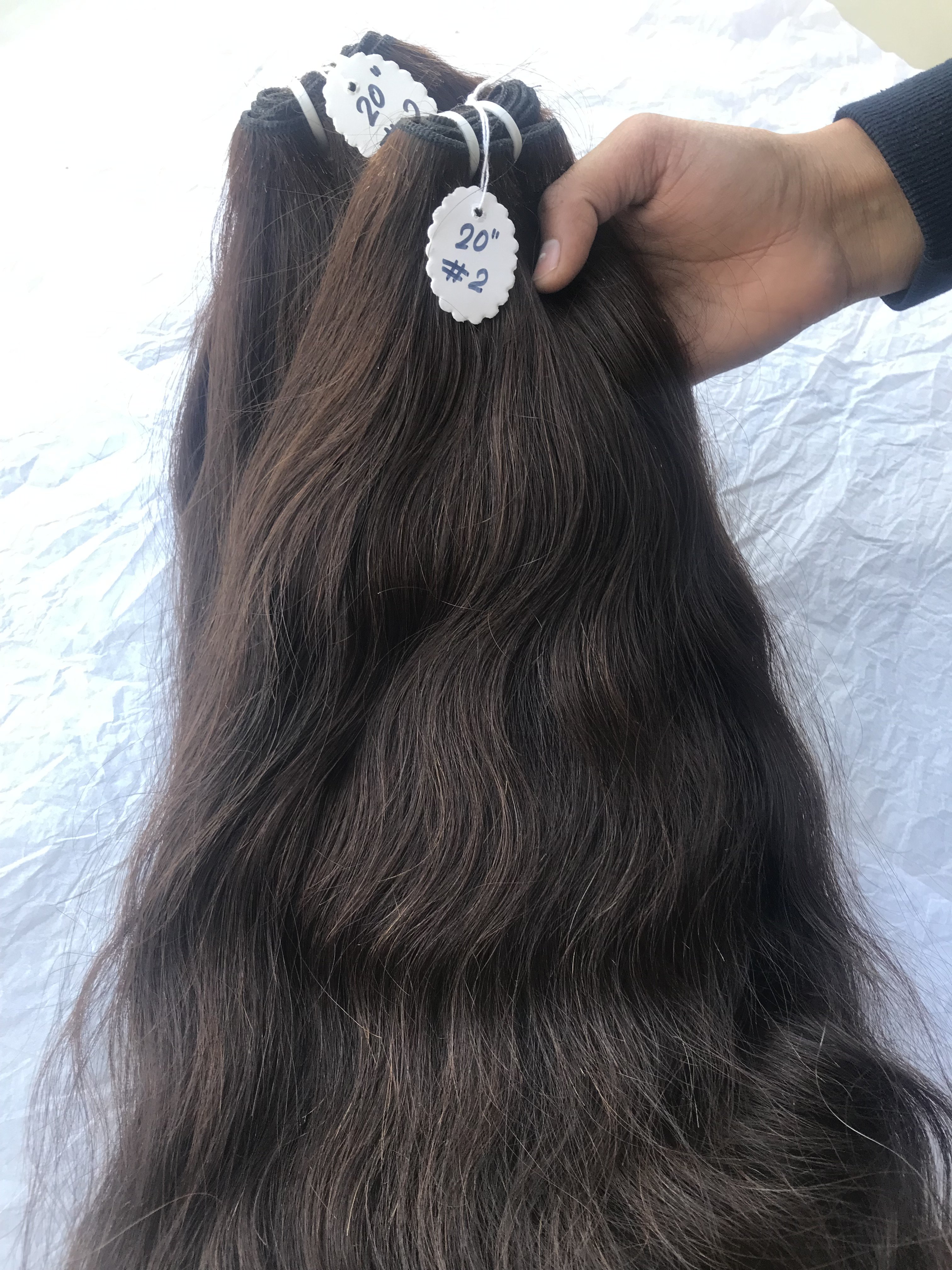 Raw Mink Brazilian Extension Human Colour No #2 Wavy Good Density Top Quality Virgin Women Hair And Bundles Human Hair Extension