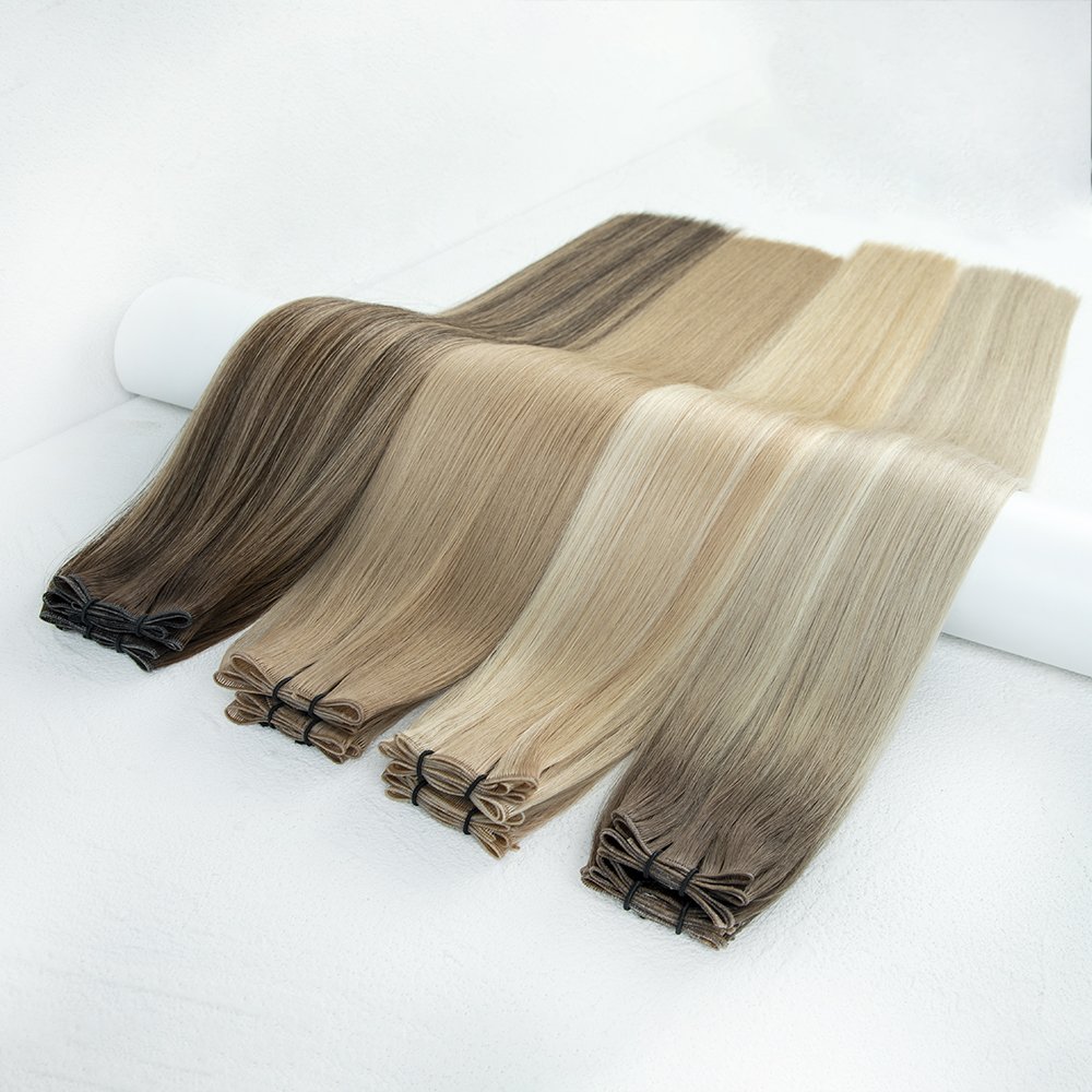 LeShine Wholesale 12 a russian genius weft human hair remy extensions genius weft hair extension