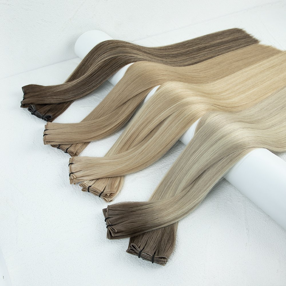 LeShine Wholesale 12 a russian genius weft human hair remy extensions genius weft hair extension