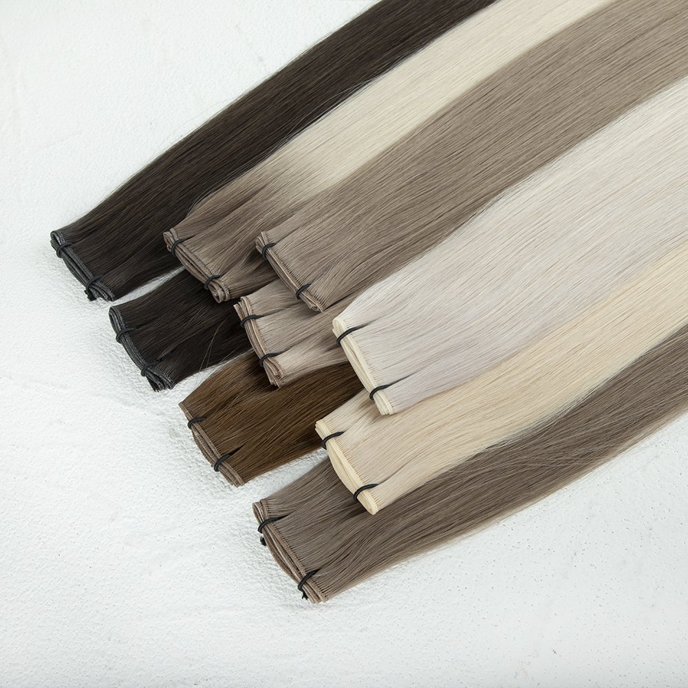 LeShine Wholesale 12 a russian genius weft human hair remy extensions genius weft hair extension