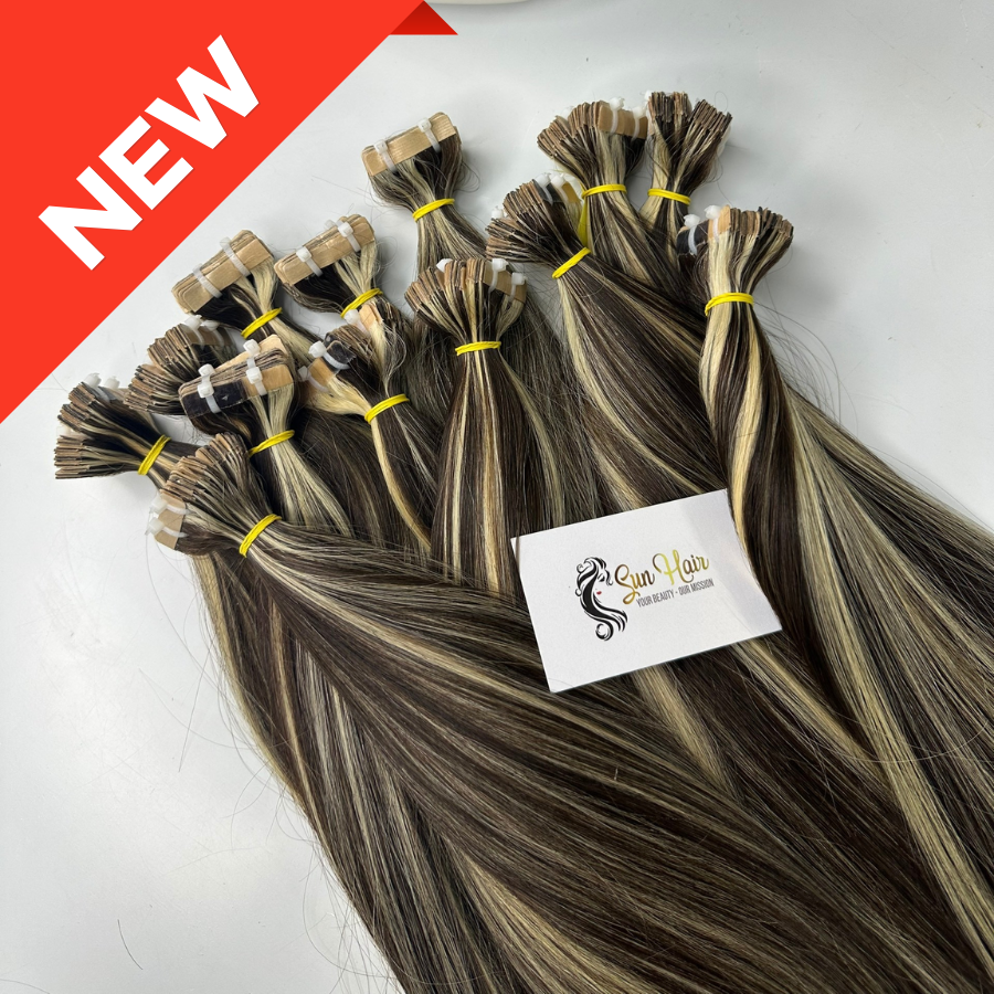 High Quality Product Best Selling 2024 Super Double Straight Light (Piano) Color 100% Real Invisible Tape Human Hair Extensions