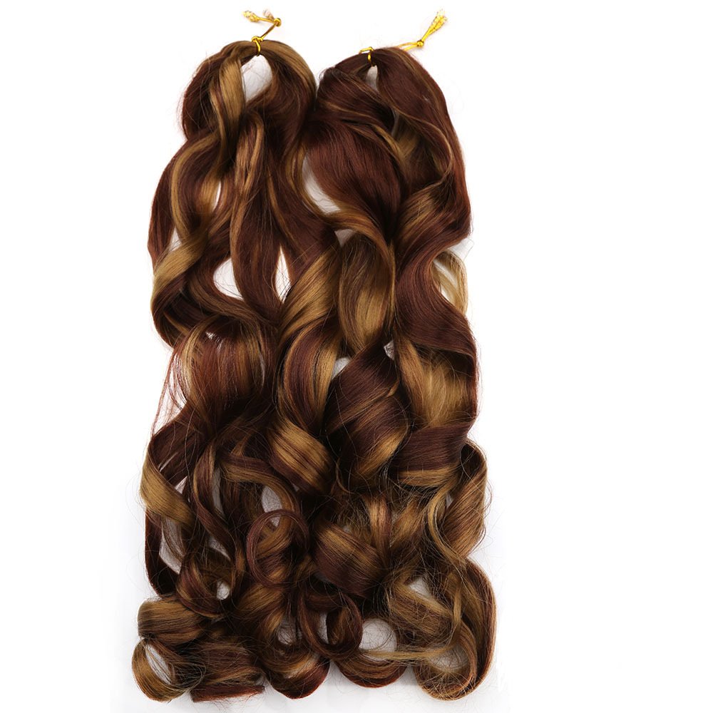 24 Inch 150g Loose Wave Braiding Hair Extensions Spiral Ombre Synthetic French Curly Braids for Woman