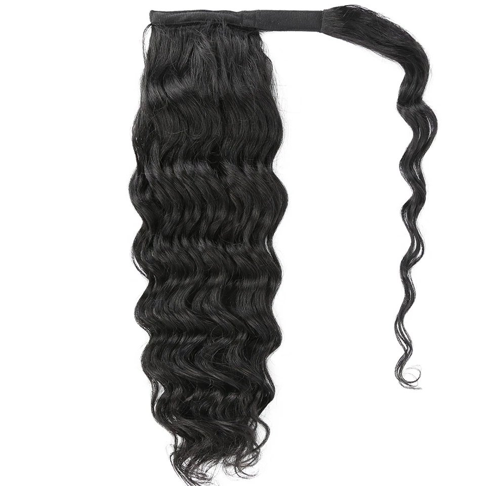 Raw virgin cuticle aligned human hair wholesale drawstring ponytail hair,natural mink brazilian ponytail human hair extensions