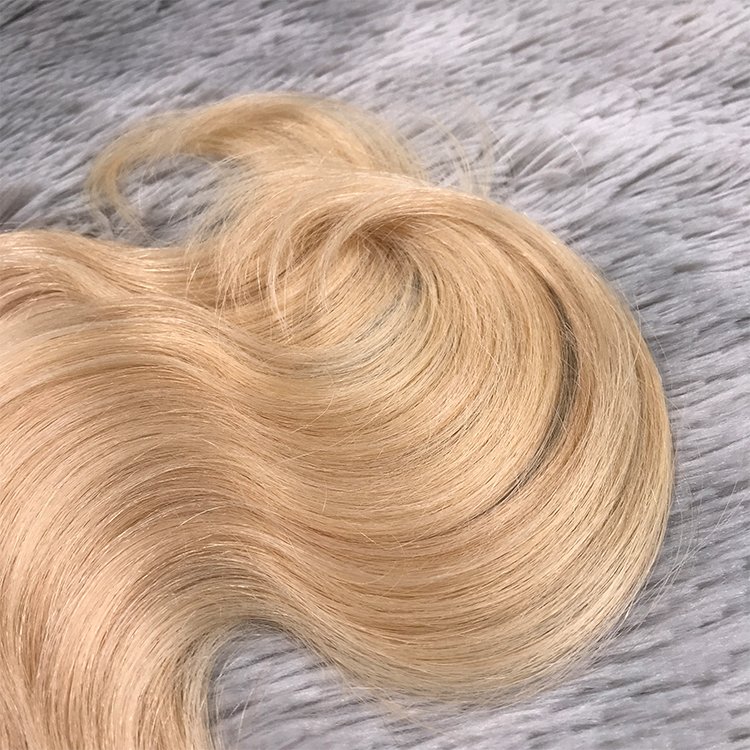 Loops Micro Ring Beads Human Hair Extensions Body Wave 613 Blonde Color Micro Ring Hair