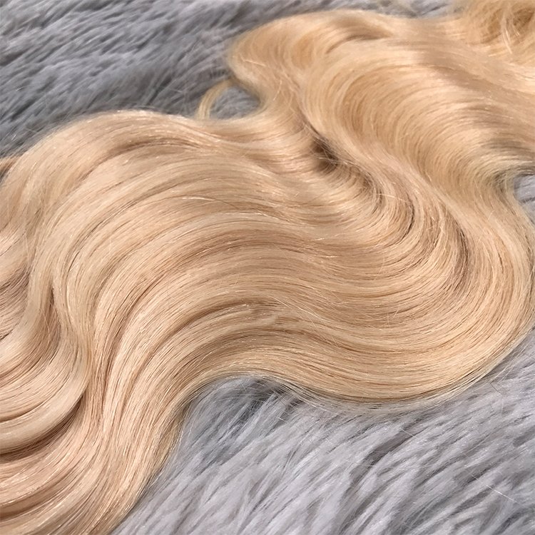 Loops Micro Ring Beads Human Hair Extensions Body Wave 613 Blonde Color Micro Ring Hair