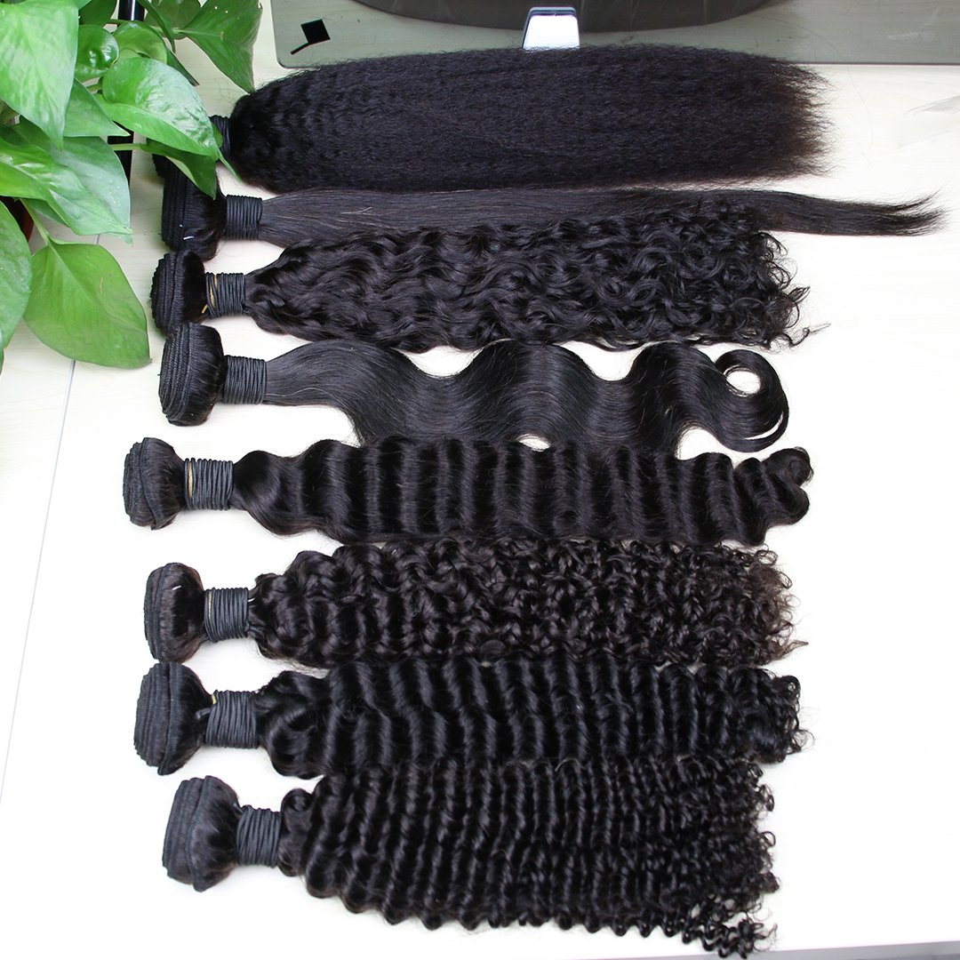 Hot Selling 100% Human Hair Bundles Grade 10A Remy Unprocessed Brazilian Virgin Kinky Straight Human Hair Extension