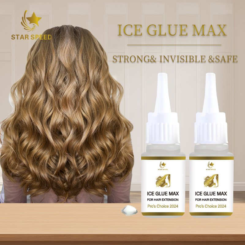 Star Speed Ice Clear Gel Natural Hair Extensions Remy Hair High-Speed Delivery Gel for Human Hair Extensions