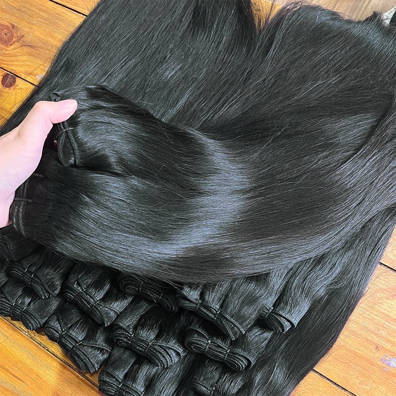 Bellishe 100% 30 40 Inch 12a Super Double Drawn Mink Human Hair Weaves Bone Straight Brazilian Virgin Raw Human Hair Bundles