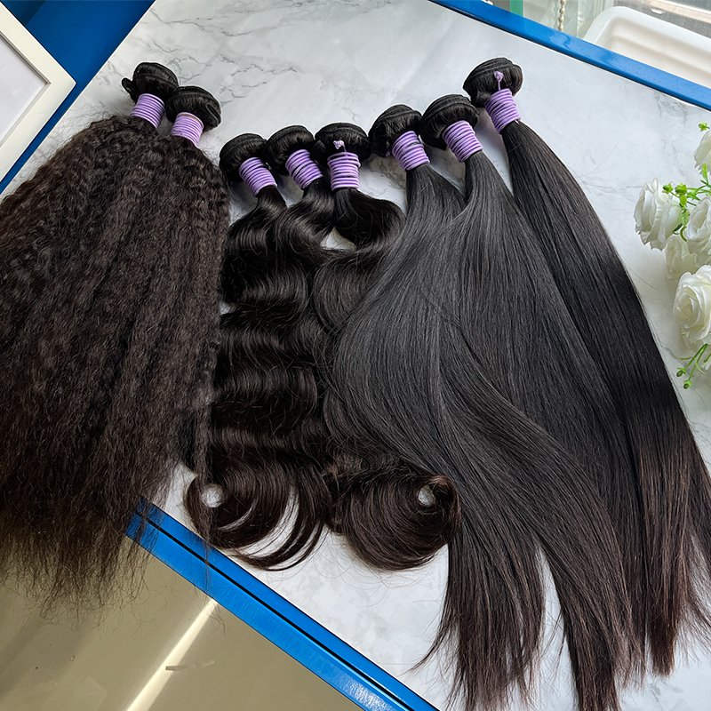 Bellishe 100% 30 40 Inch 12a Super Double Drawn Mink Human Hair Weaves Bone Straight Brazilian Virgin Raw Human Hair Bundles