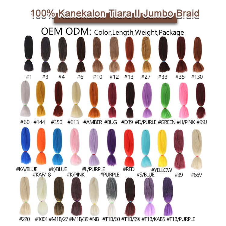 Julianna Wholesale 26 Inch 85g Kanekalon 100% Synthetic Braiding Hair Extensions Jumbo Braid