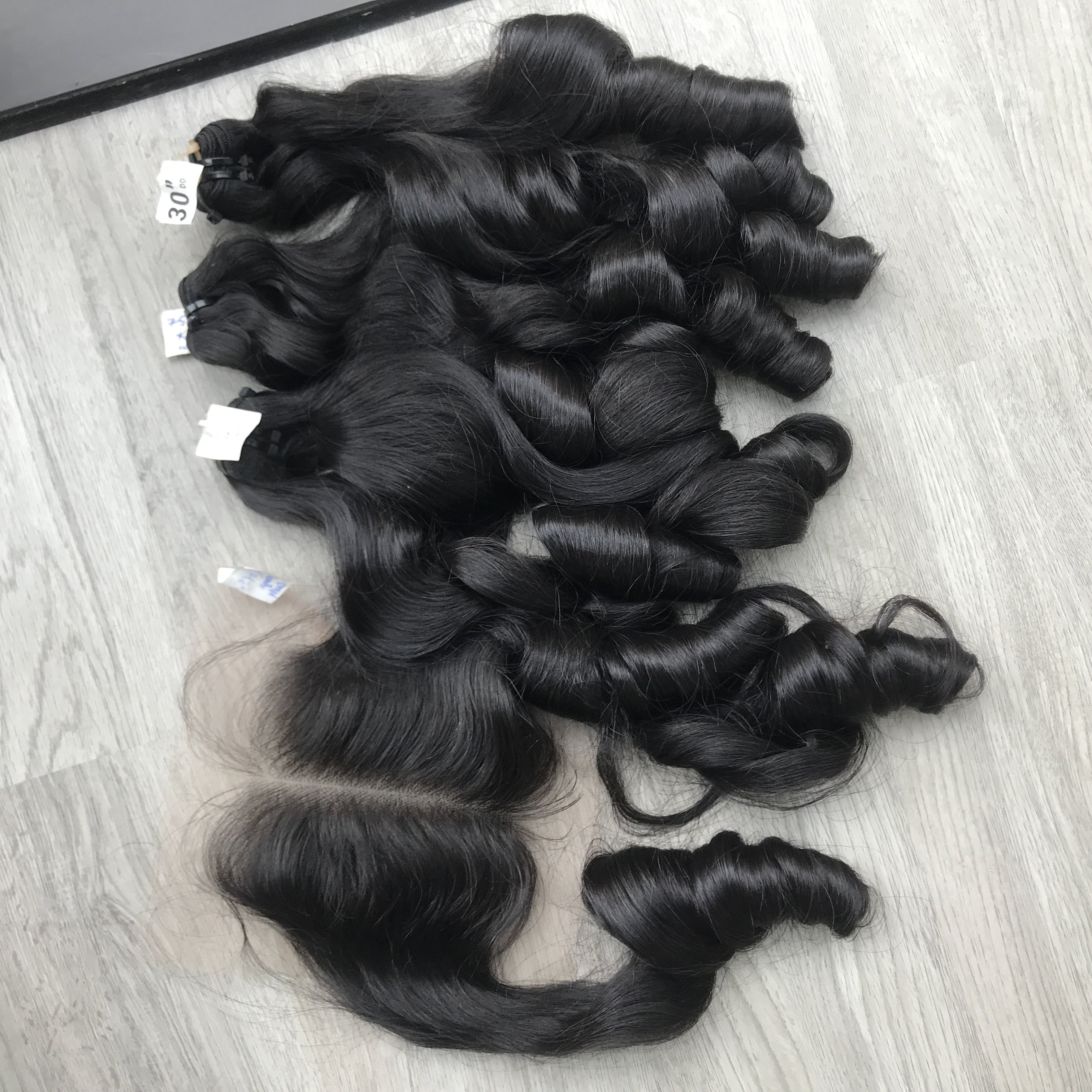 Wholesale Finger Curl Genius Weft Bundles Human Hair Extensions & Wigs Vendors Raw Virgin Cuticle Aligned Curly Bundles