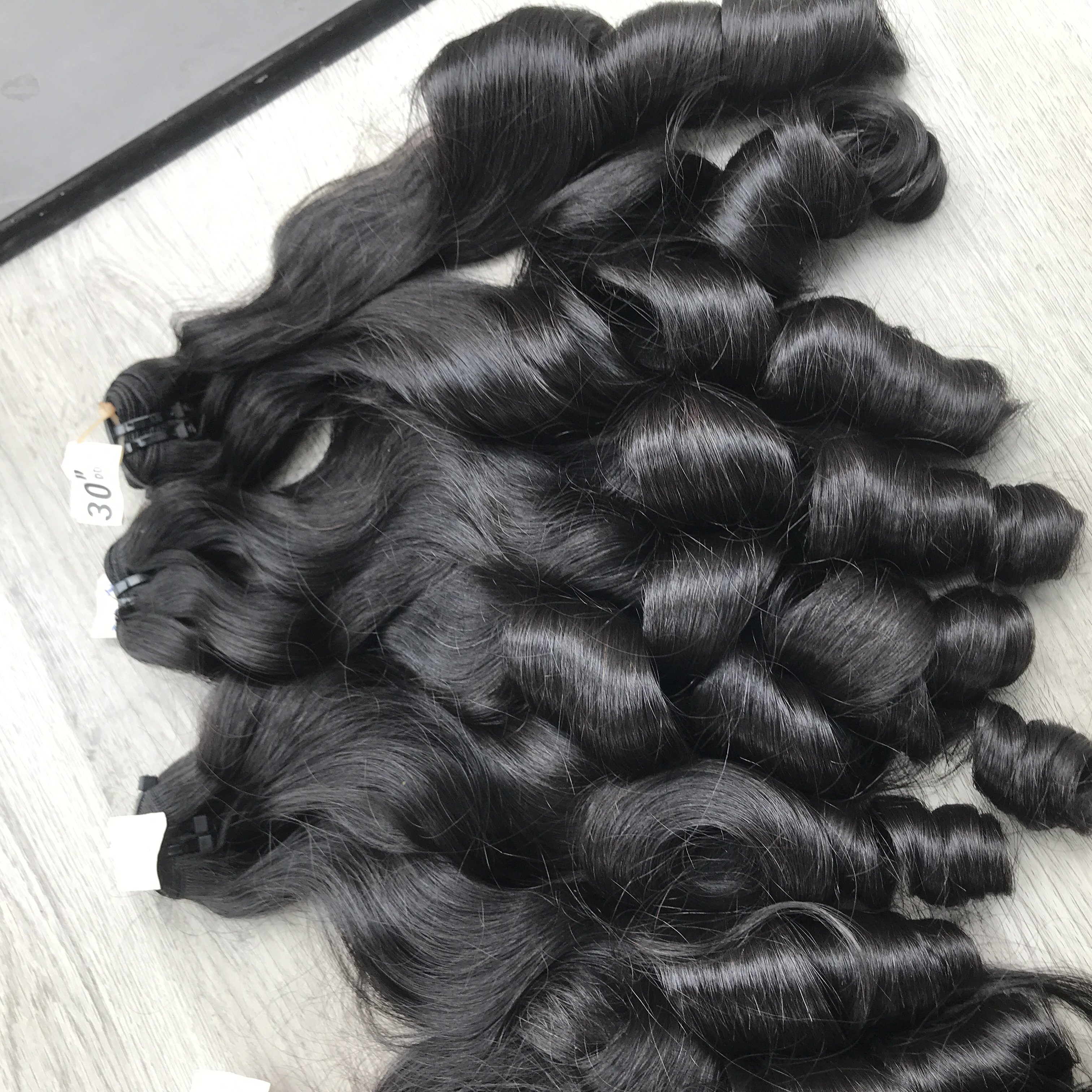 Wholesale Finger Curl Genius Weft Bundles Human Hair Extensions & Wigs Vendors Raw Virgin Cuticle Aligned Curly Bundles