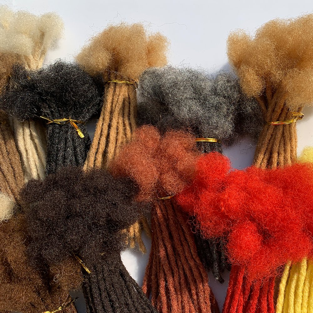 Human Hair Locs Extensions Dreadlocks Extensions Full Handmade Medium Size 100% Human Hair Extensions