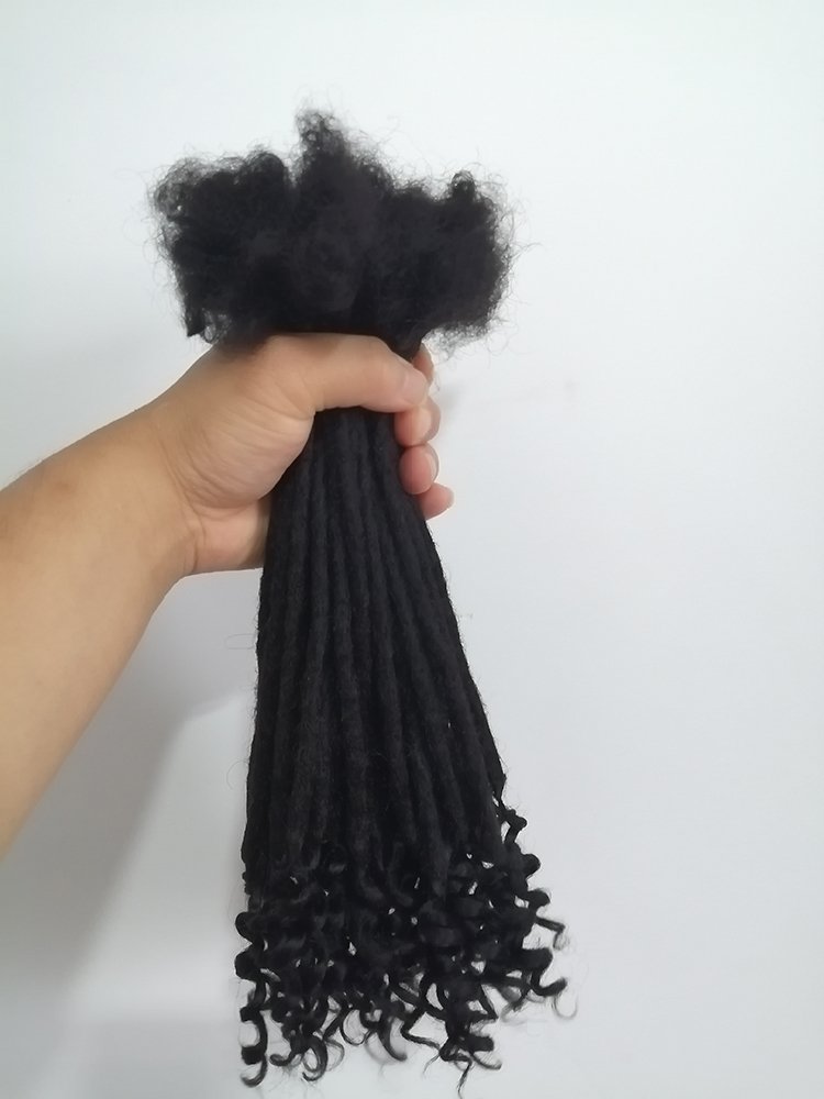 Vastdreads 0.4/0.6/0.8cm 100% human hair dreadlock extensions afro kinky end curly loc extensions dreadlocks human hair