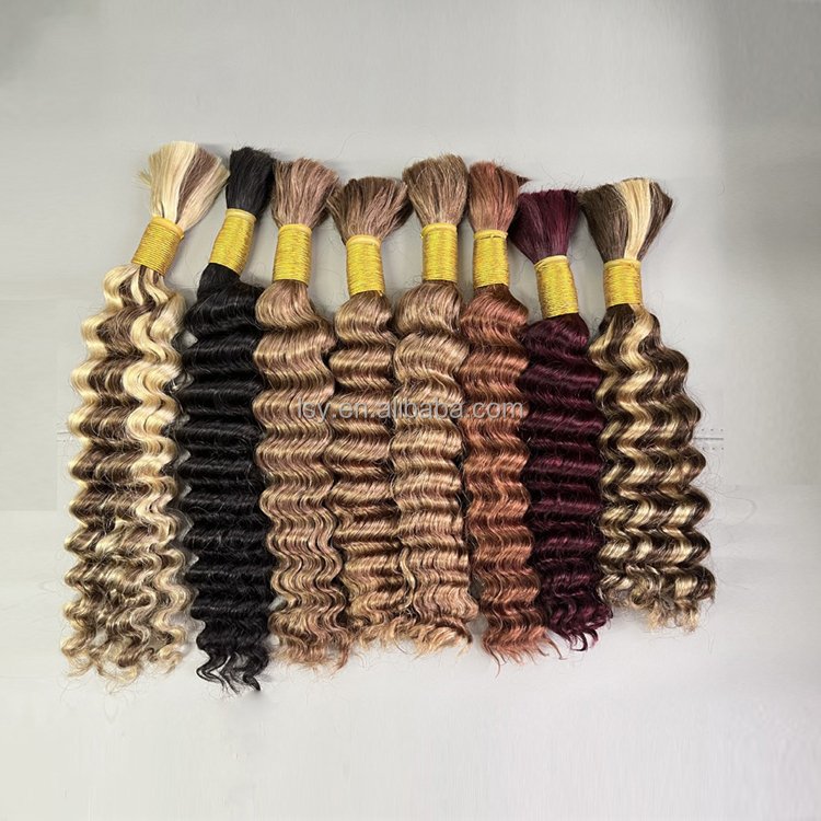 Bulk Human Hair For Braiding No Weft 100 Unprocessed Virgin Human Hair Extensions Bulk Human Braiding Hair For Boho Braids