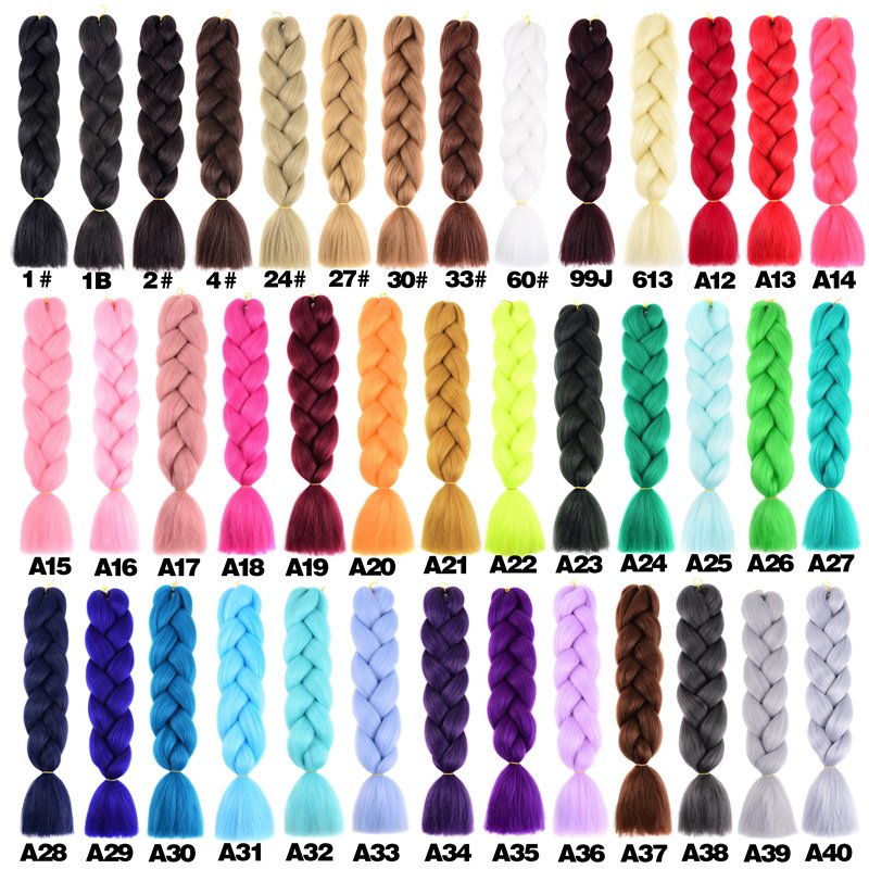 Braiding Hair Ombre Synthetic Colorful for Women Rainbow Braiding Hair Twist Crochet Braids Hair Extensions 24 Inch 100g