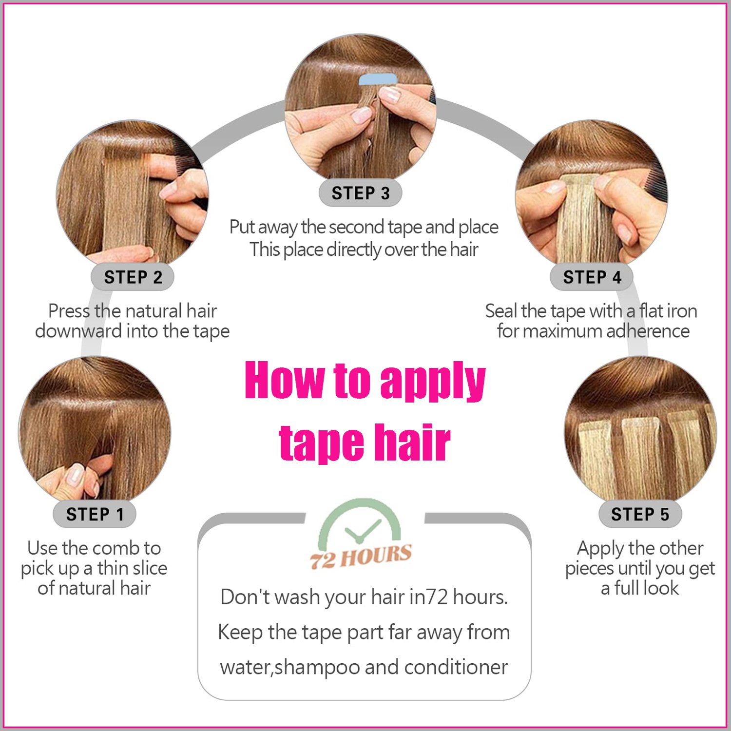 RTS strong adhesive brazilian 100human hair double drawn tape in hair extensions , invisible tape ins extensions raw hair