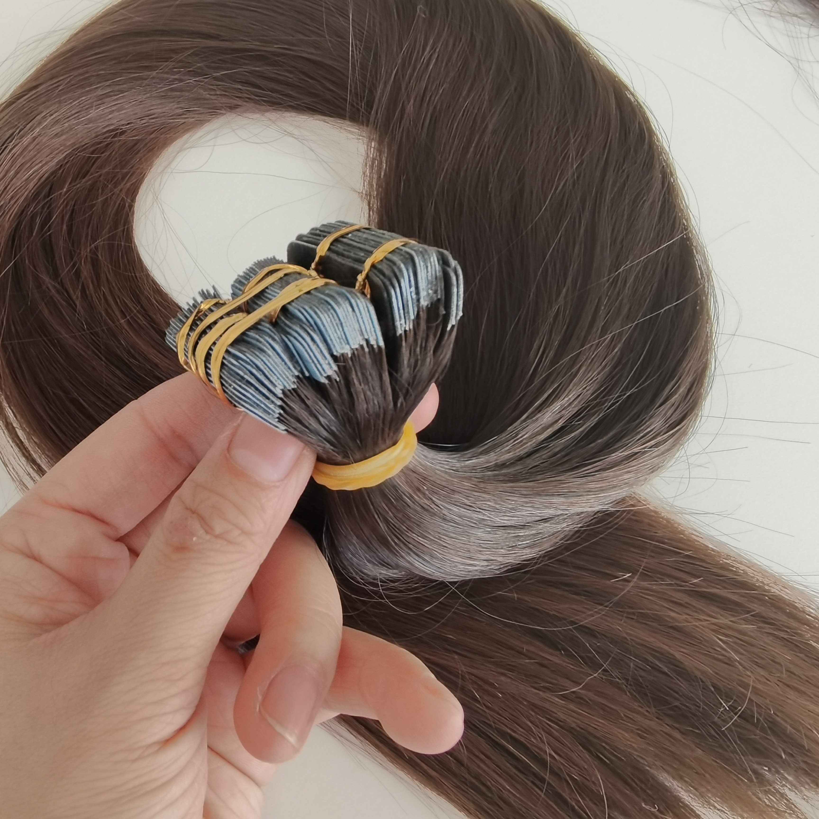 Wavy Tape In Human Hair Extensions Natural Hair Extensions 100% Remy Skin Weft Adhesive Glue On For Salon High Quality
