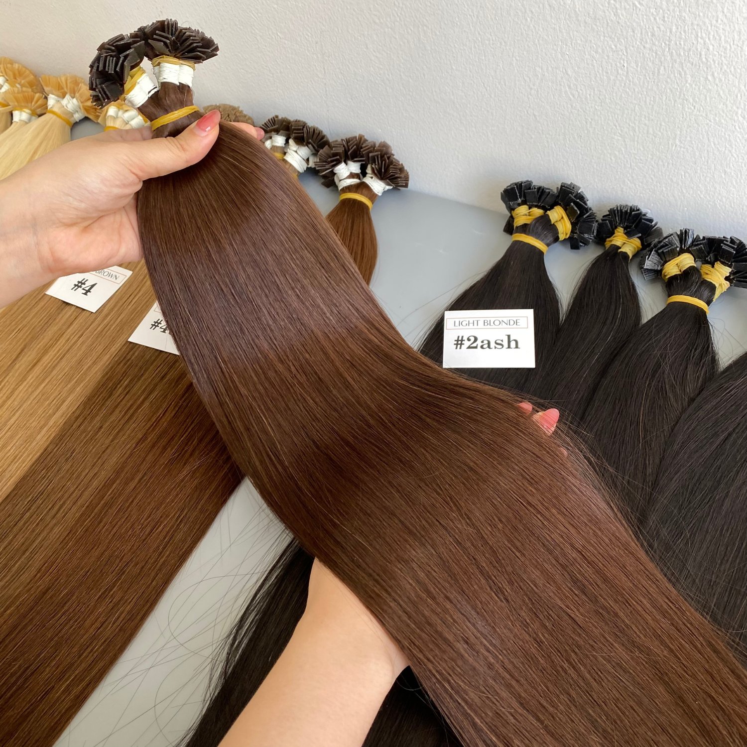Wholesale Luxury High Quality 100% Raw Vietnamese Hair Flat Tip Hair Extensions Full Cuticle Aligned