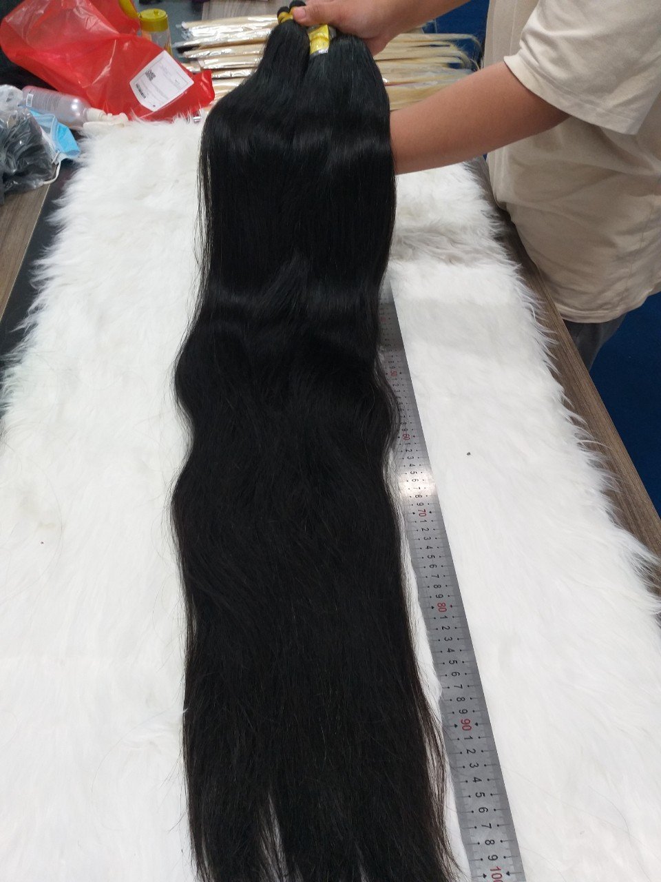 Super Long 100cm Raw Virgin Natural Human Hair Whole Sales Best selling High Quality for Hair Extensions, Wigs