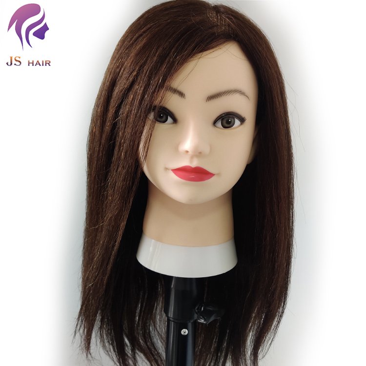 Training Head Hairdressing Cosmetology Manikin Mannequin Doll Dummy with mixed hair for hot curling and cutting