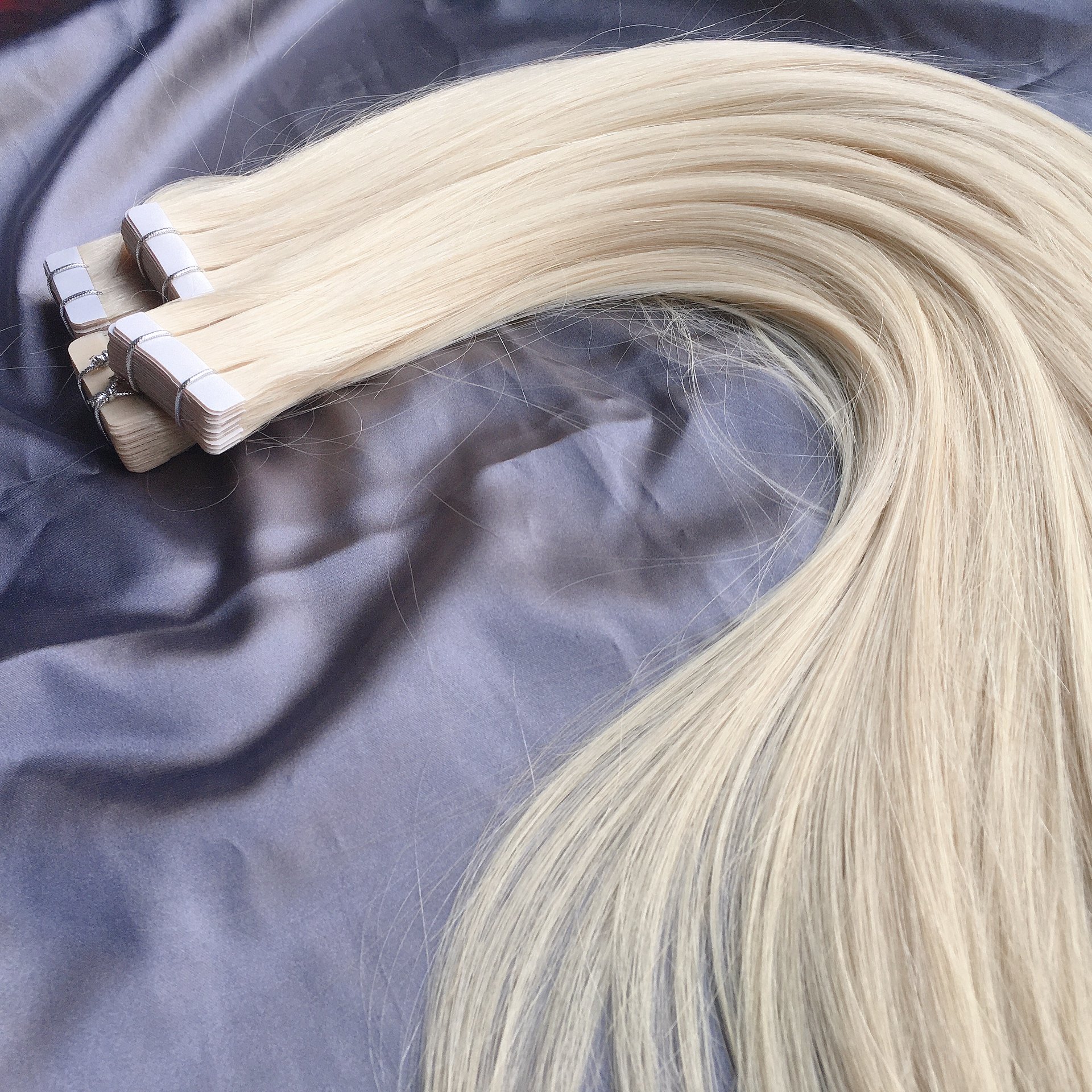 Best Quality accept customization different colors 30 inches double drawn tape in hair extensions