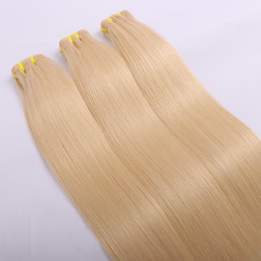10A Blonde Cuticle Aligned Hair Weave Bundles, 613 Human Hair Extension, 613 Virgin Hair Bundles Vendors