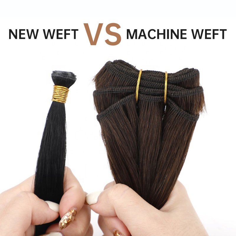 LeShine Factory Hair Weft Replace To Hand Tied Weft Thick End Seamless Can Be Cut Remy Genius Weft Extension