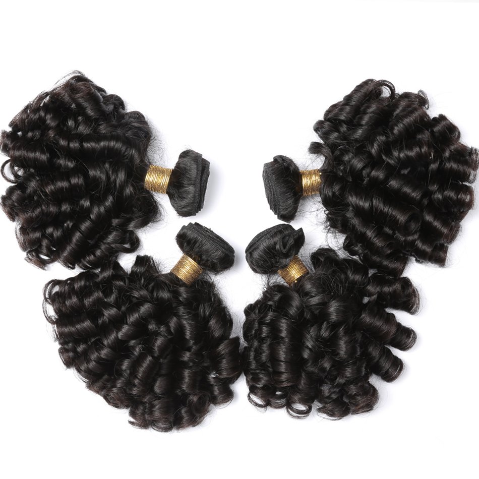 SPARK Brazilian Bouncy Curly Human Hair Bundles 1B/4/30 Ombre Medium Ratio Remy Human Hair Extensions Curly Hair Weave Bundles