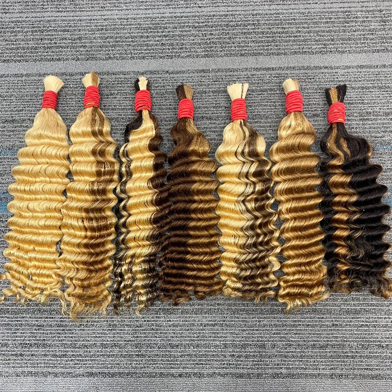 Human Braiding Hair Bulk No Weft hot Afro Kinky Curly Bulk Hair For Braiding Remy Hair 3Pcs/Lot Crochet Braids cabelo humano