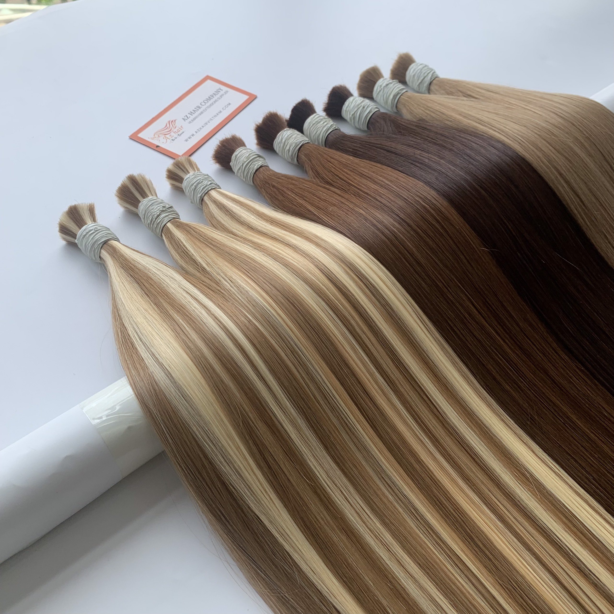Top Grade 12A Quality Bulk Hair Extensions Raw Virgin Cuticle Aligned Vietnamese Human Hair