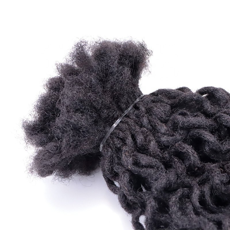 Jiffy dreadlocks human hair extensions deep wave curly end locs goddess dreadlocks for woman