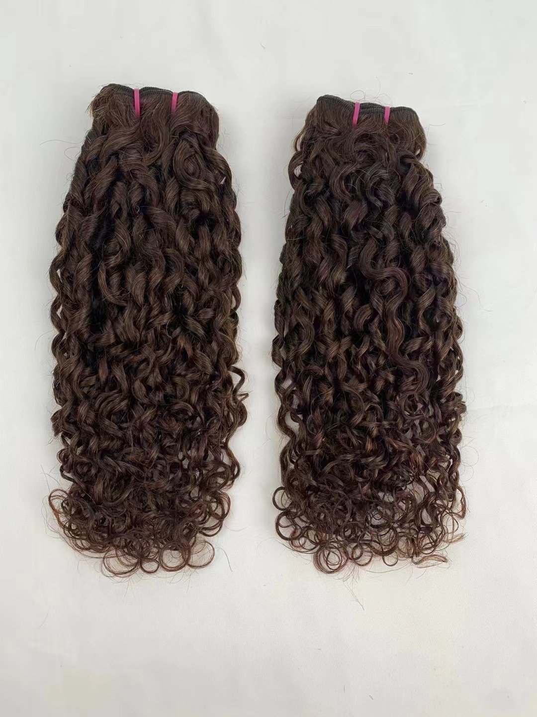 Wholesale Double weft pixel curly bundles, remy natural human hair extension, cuticles aligned hair weave