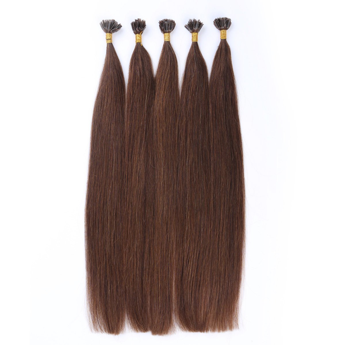 Wholesale High Quality double drawn 100% Keratin virgin Peruvian Human Hair brown color straight style u Tip Hair Extention