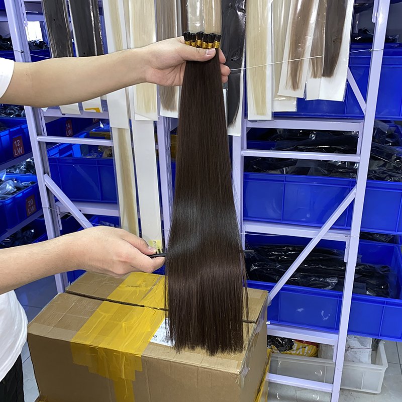 LeShine Large Stock Human Hair Pre Bonded Keratin I Tip Hair Extensions