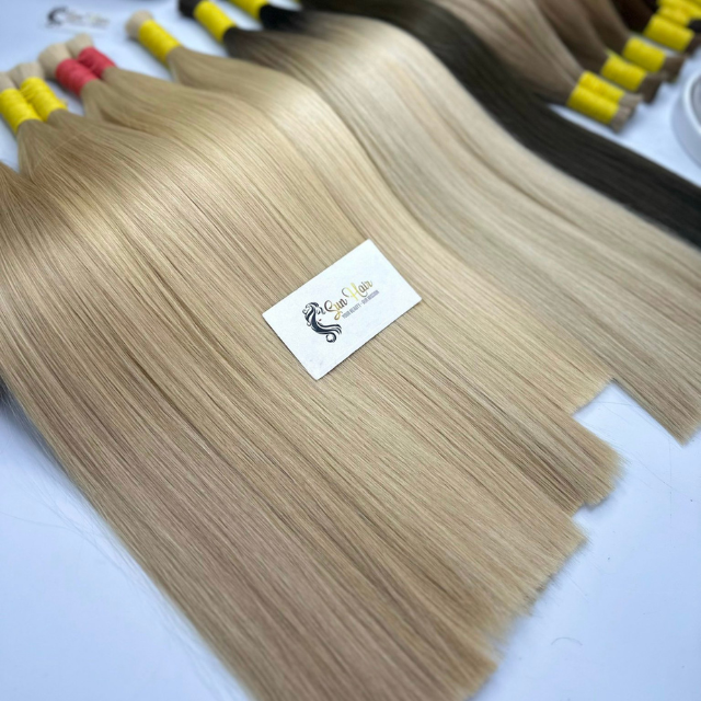 Wholesale Hair High Quality Full Thick-end With Custom Colors Natural Straight Bulk Hair 100% Human Hair Extensions