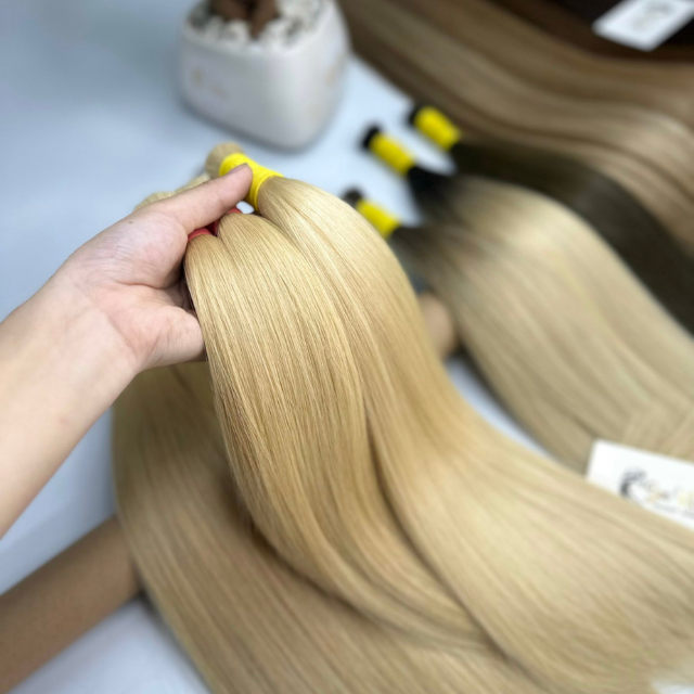 Wholesale Hair High Quality Full Thick-end With Custom Colors Natural Straight Bulk Hair 100% Human Hair Extensions